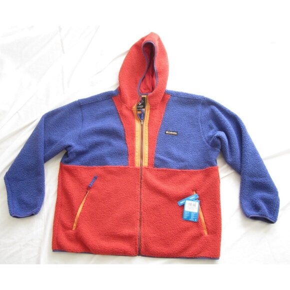 New Men Columbia Backbowl Full Zip Sherpa Hoodie Jacket Sz M (MJ41) - Picture 1 of 9